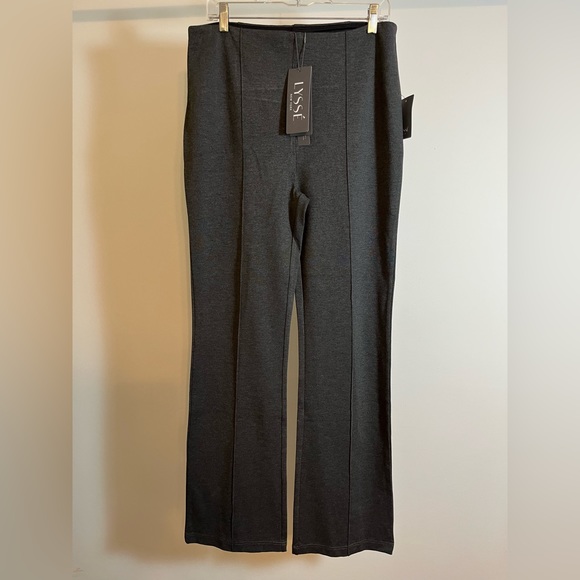NWT- Lysse Ponte Charcoal Grey High Waist Pants Wrinkle Resistant Waist Shaping - Picture 4 of 15